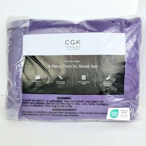 CGK Linens Purple Twin XL Sheet Set